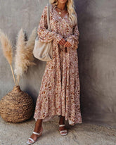 Saola - V-Neck Long Beach Dress